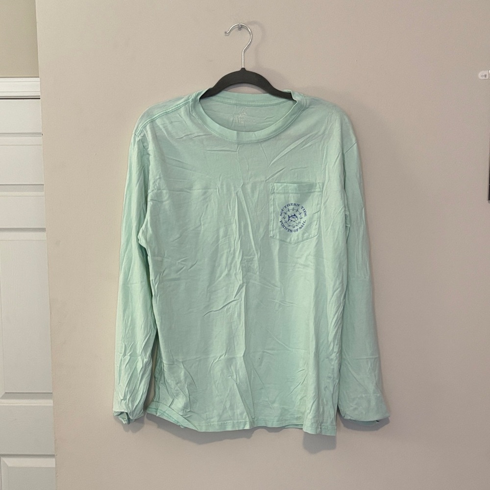 Southern Tide Light Green Long Sleeve Tee